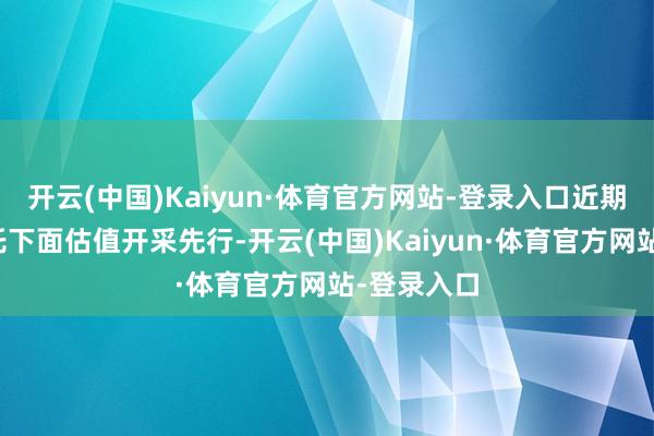 开云(中国)Kaiyun·体育官方网站-登录入口近期密集计谋托下面估值开采先行-开云(中国)Kaiyun·体育官方网站-登录入口