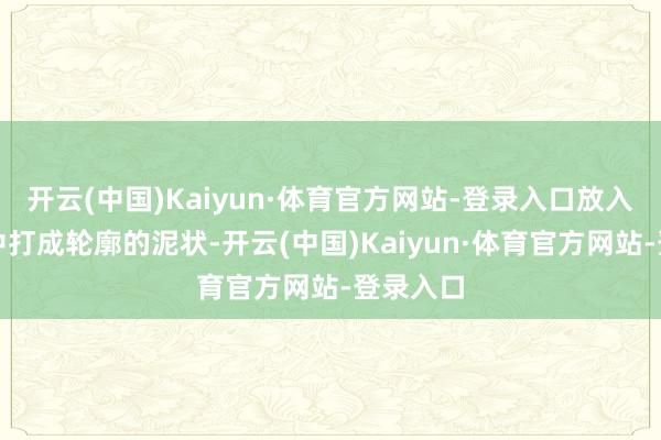 开云(中国)Kaiyun·体育官方网站-登录入口放入搅动机中打成轮廓的泥状-开云(中国)Kaiyun·体育官方网站-登录入口