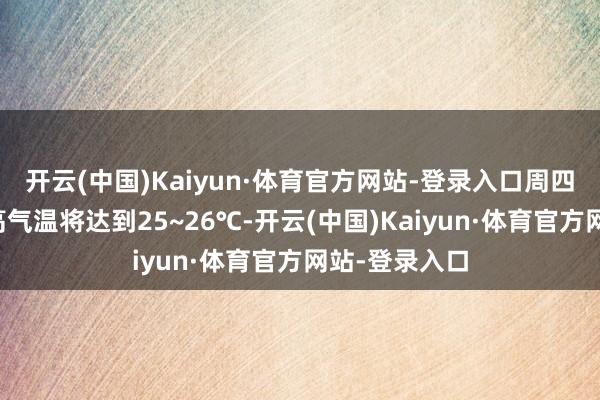 开云(中国)Kaiyun·体育官方网站-登录入口周四不少城市最高气温将达到25~26℃-开云(中国)Kaiyun·体育官方网站-登录入口