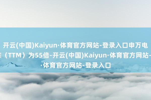 开云(中国)Kaiyun·体育官方网站-登录入口申万电子板块PE（TTM）为55倍-开云(中国)Kaiyun·体育官方网站-登录入口