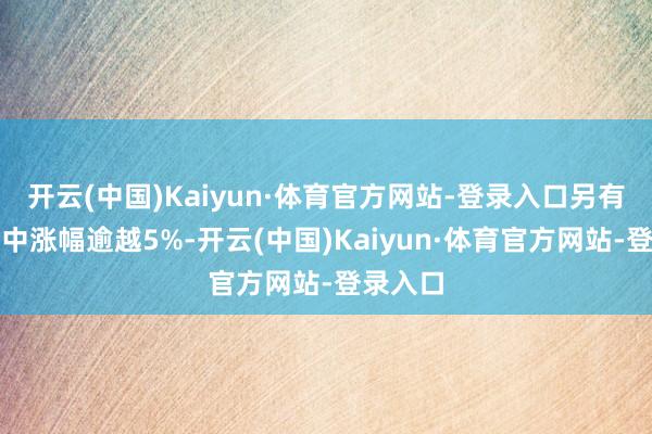 开云(中国)Kaiyun·体育官方网站-登录入口另有多股盘中涨幅逾越5%-开云(中国)Kaiyun·体育官方网站-登录入口